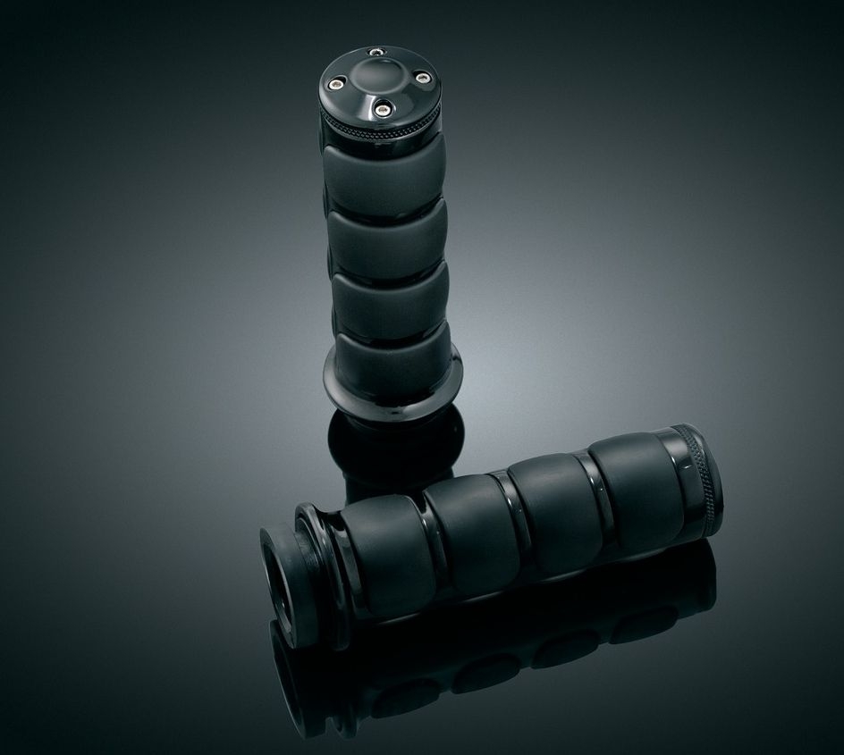 Black ISO Handlebar Grips For Harley-Davidson