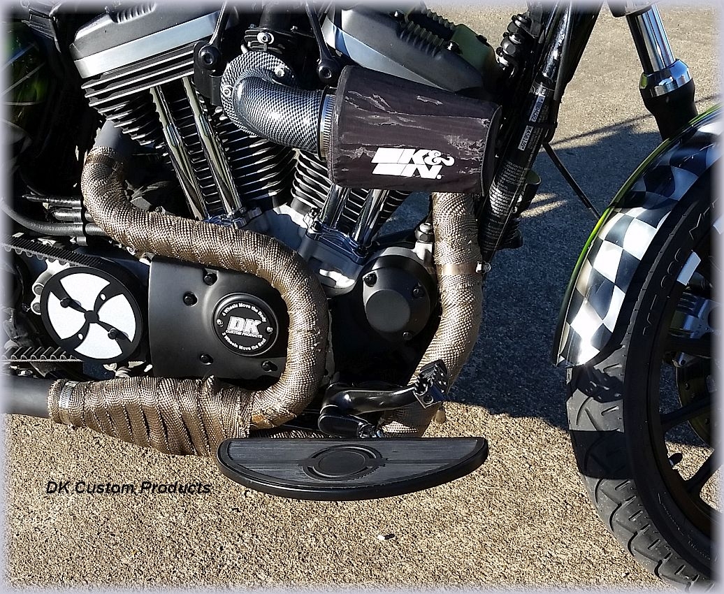 Black Floorboards Mid or Forward Mount Sportster Dyna Softail