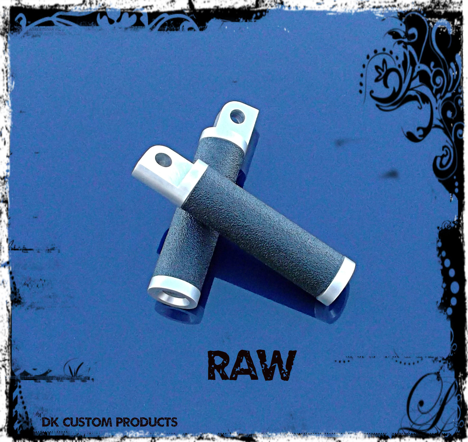 Raw Aluminum Gripper Grip Tape Foot Pegs Harley-Davidson