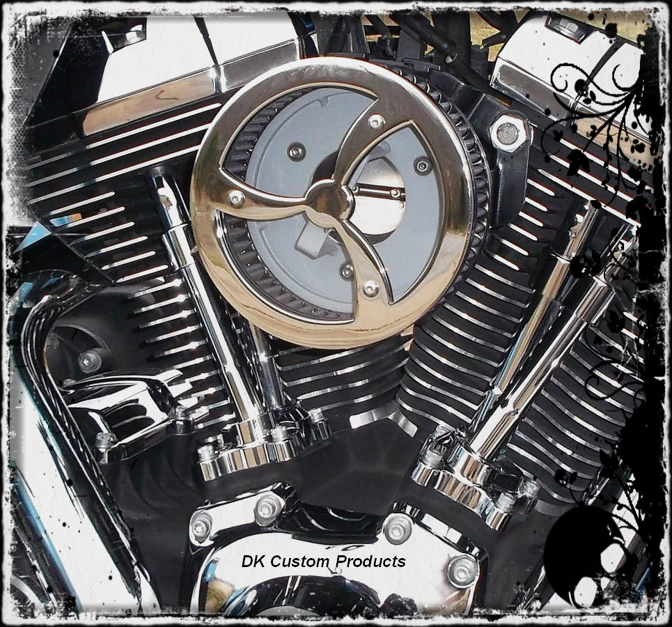 Chrome Cyclone Cover for DK Custom Outlaw HiFlow 587 Air Cleaner