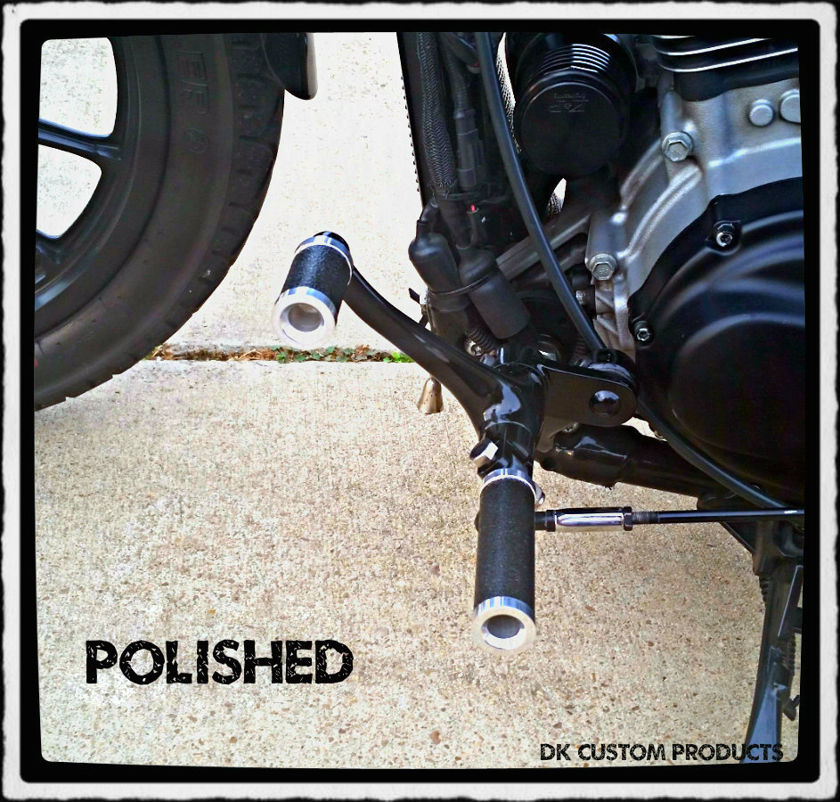 Polished Aluminum Gripper Grip Tape Foot Pegs Harley-Davidson