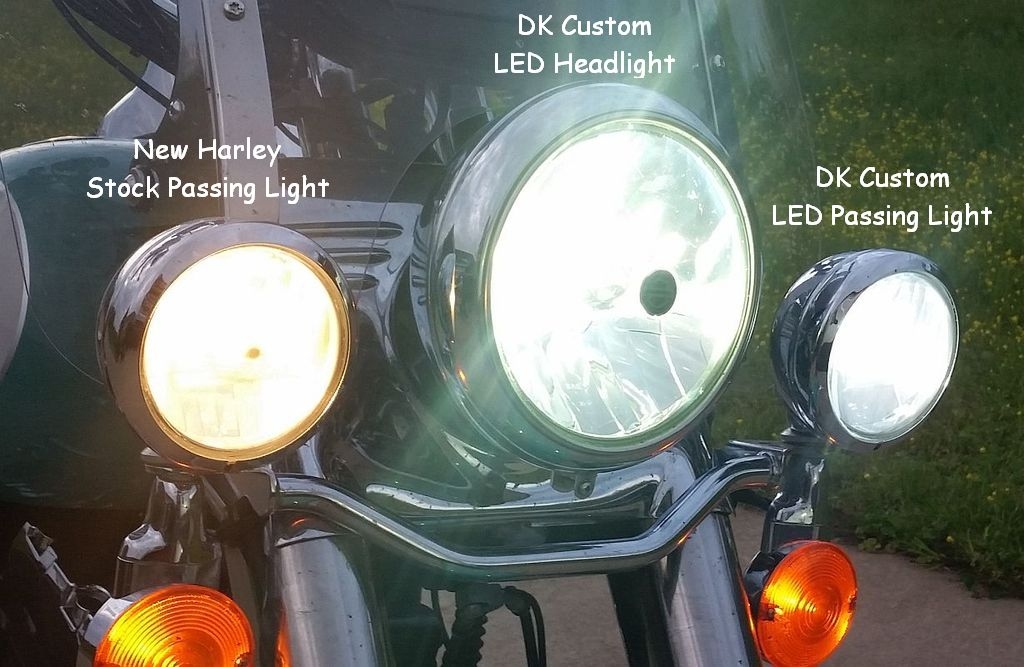 Premium White LED Bulbs for Harley Passing - Driving Lights