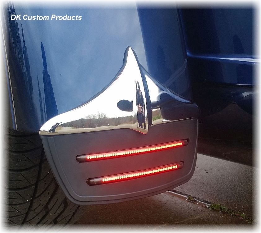 Tri-Glide Mud Flaps w/ Run-Brake-Turn LED Lights Built-In